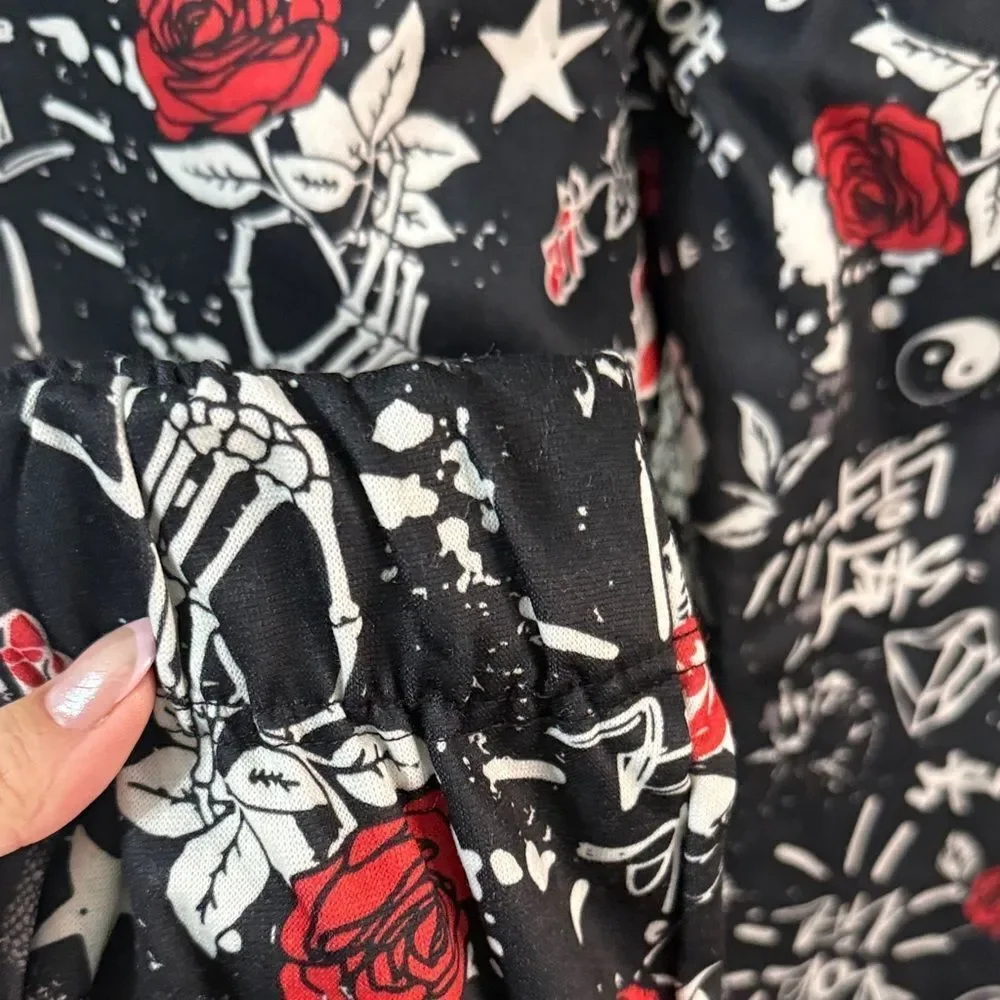 Men's Graphic Jogger Pants - Black and Red
